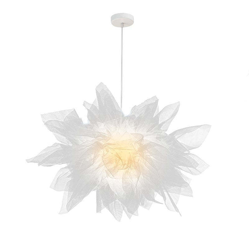 Bella Nórdica Diseño Flor Textil Lámpara Colgante Blanca