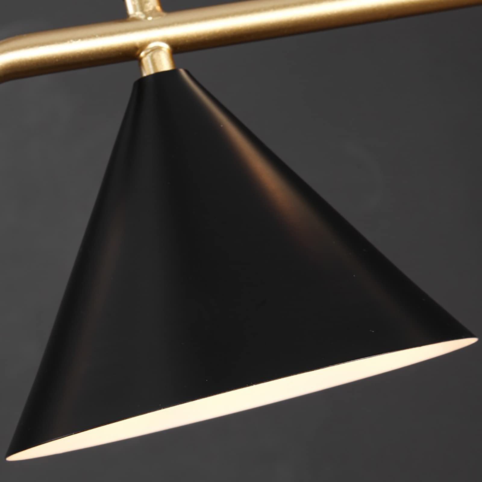 Arisha Moderno LED Lámpara Colgante Negro/Oro Vidrio Salón/Dormitorio