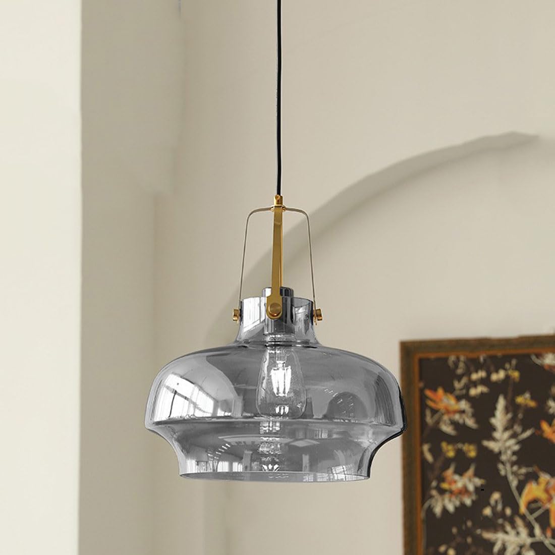 Valentina Moderno Único Formado Lámpara Colgante Vidrio Metal Salón Comedor