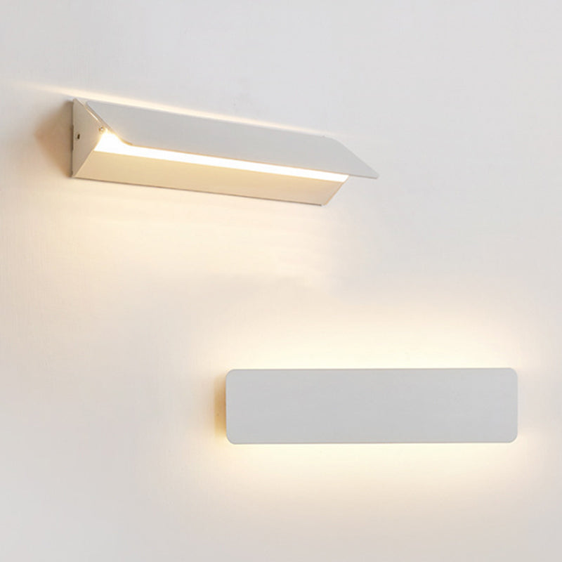 Auer Moderno LED Rectangular Metal Aplique de Pared Interior Blanco