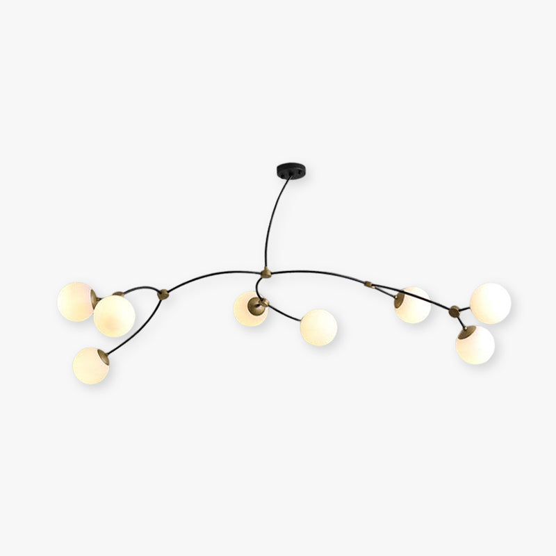 Valentina Minimalista Bolas LED Metal Lámpara Colgante Negra