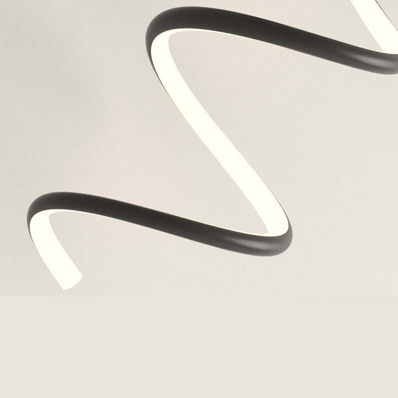 Arisha Moderno LED Spiral Lineal Metal Aplique de Pared Negro/Blanco
