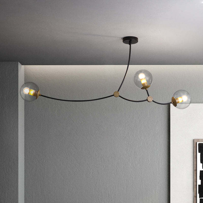 Valentina Minimalista Bolas LED Metal Lámpara Colgante Negra