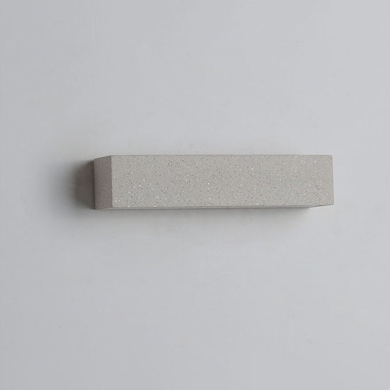 Edge Moderno Rectangular Metal/Acrílico LED Aplique de Pared Exterior Negro/Blanco