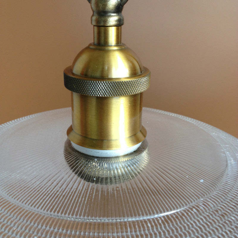 Valentina Industrial Domo Metal/Vidrio Lámpara Colgante Roja/Amarilla/Azul