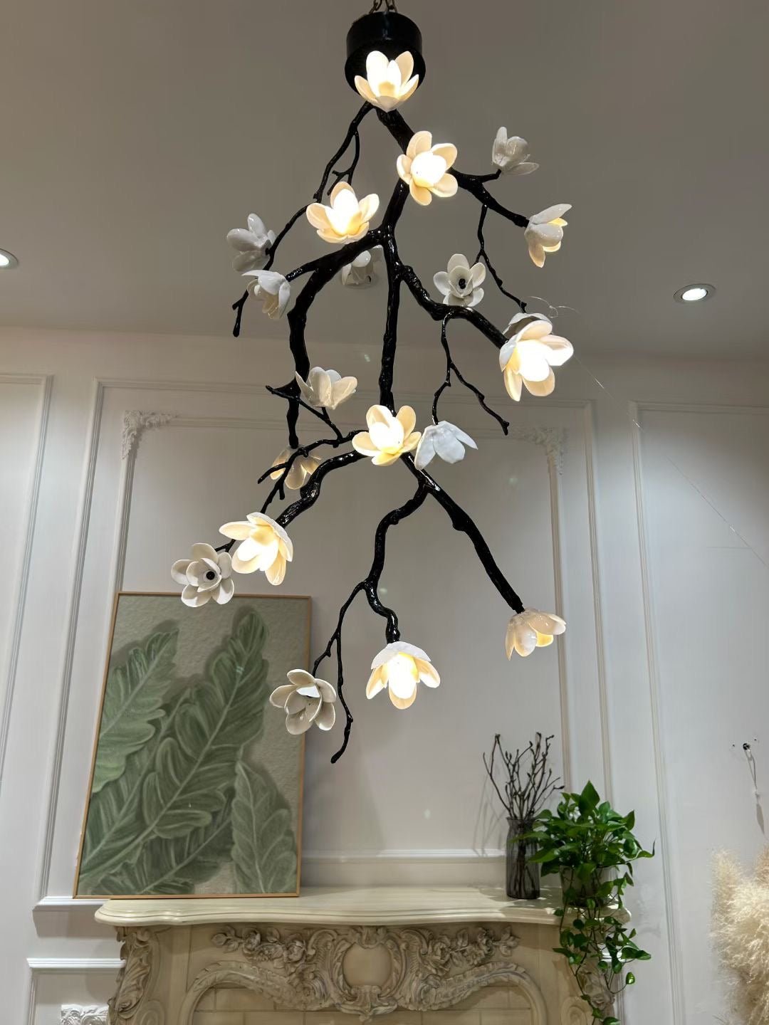 Large Long Branch Flower Chandelier - Letslighting