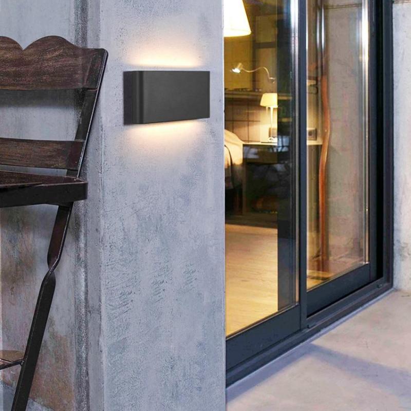 Orr Moderna LED Rectangular Metal/Acrílico Aplique de Pared Blanca/Negra