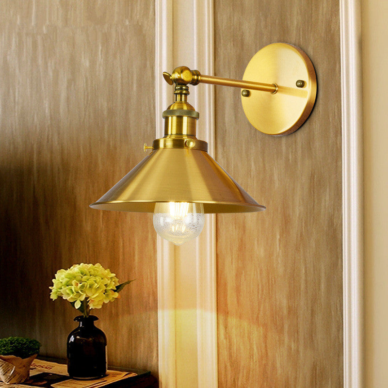 Epoch Industrial Domo Metal LED Aplique de Pared Negra/Dorada/Plata