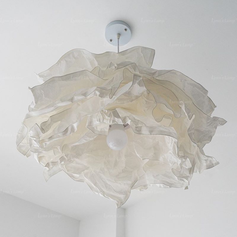 Ritta Wabi-sabi Nube Metal Papel LED Lámpara Colgante Estudio Dormitorio