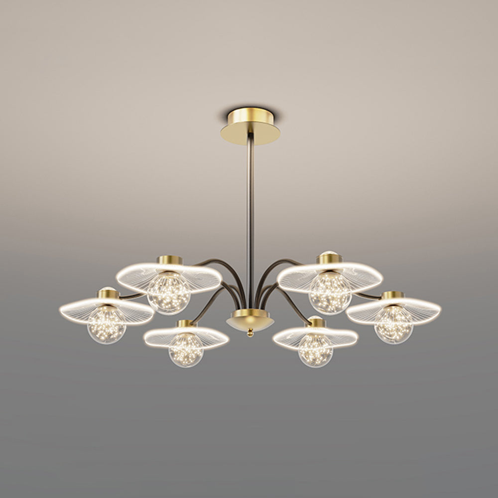 Arisha Moderna Luja Diseño Metal/Vidrio Lámpara Colgante Multiluces