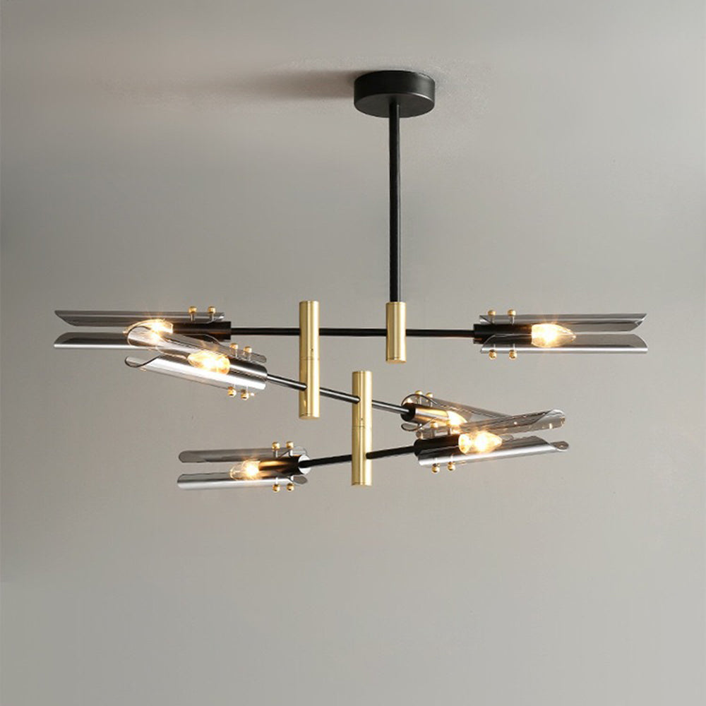Arisha Moderna Geometría Metal/Vidrio Lámpara Colgante Gris/Ambar