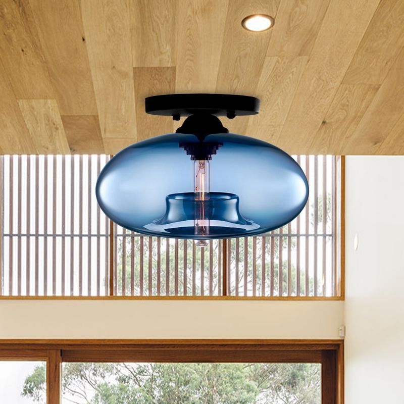 Arisha Lámpara de Techo Industrial Art Decó Globo Flush Mount Salón