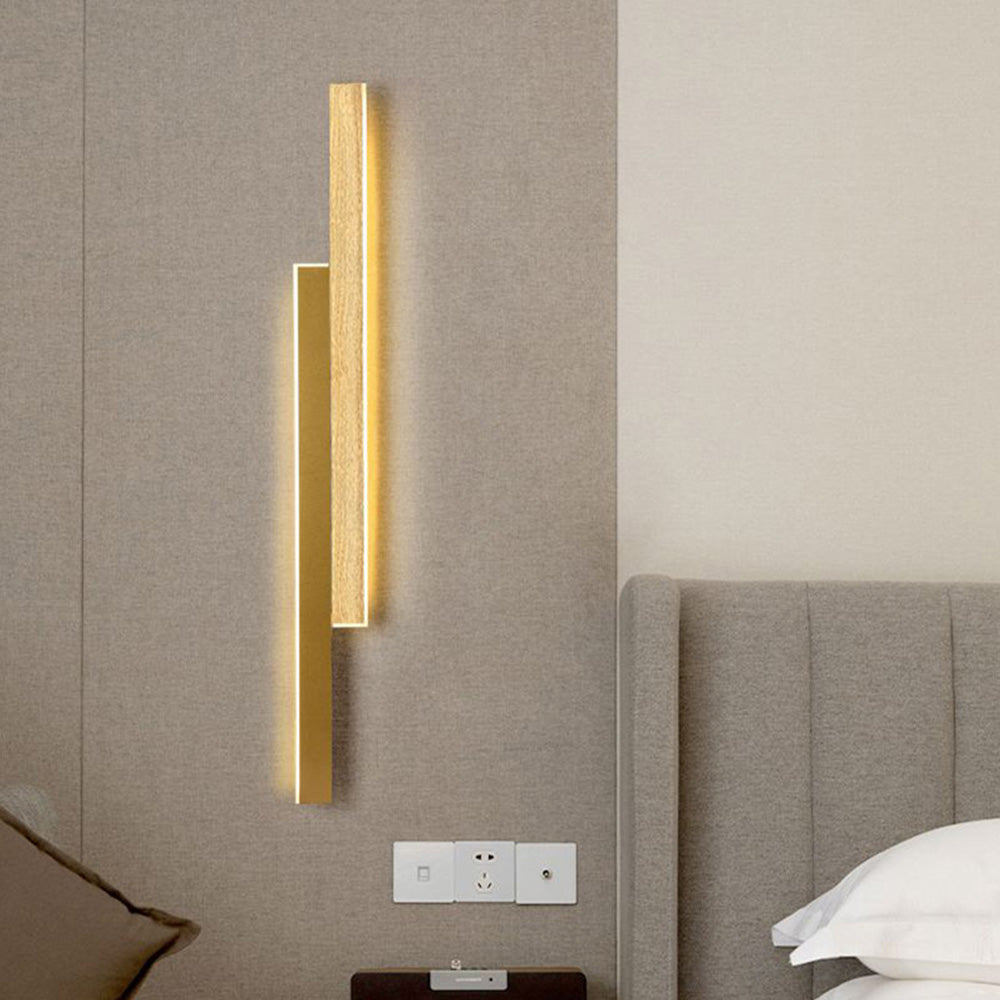 Arisha Minimalista Metal LED Aplique de Pared Marrón/Madera