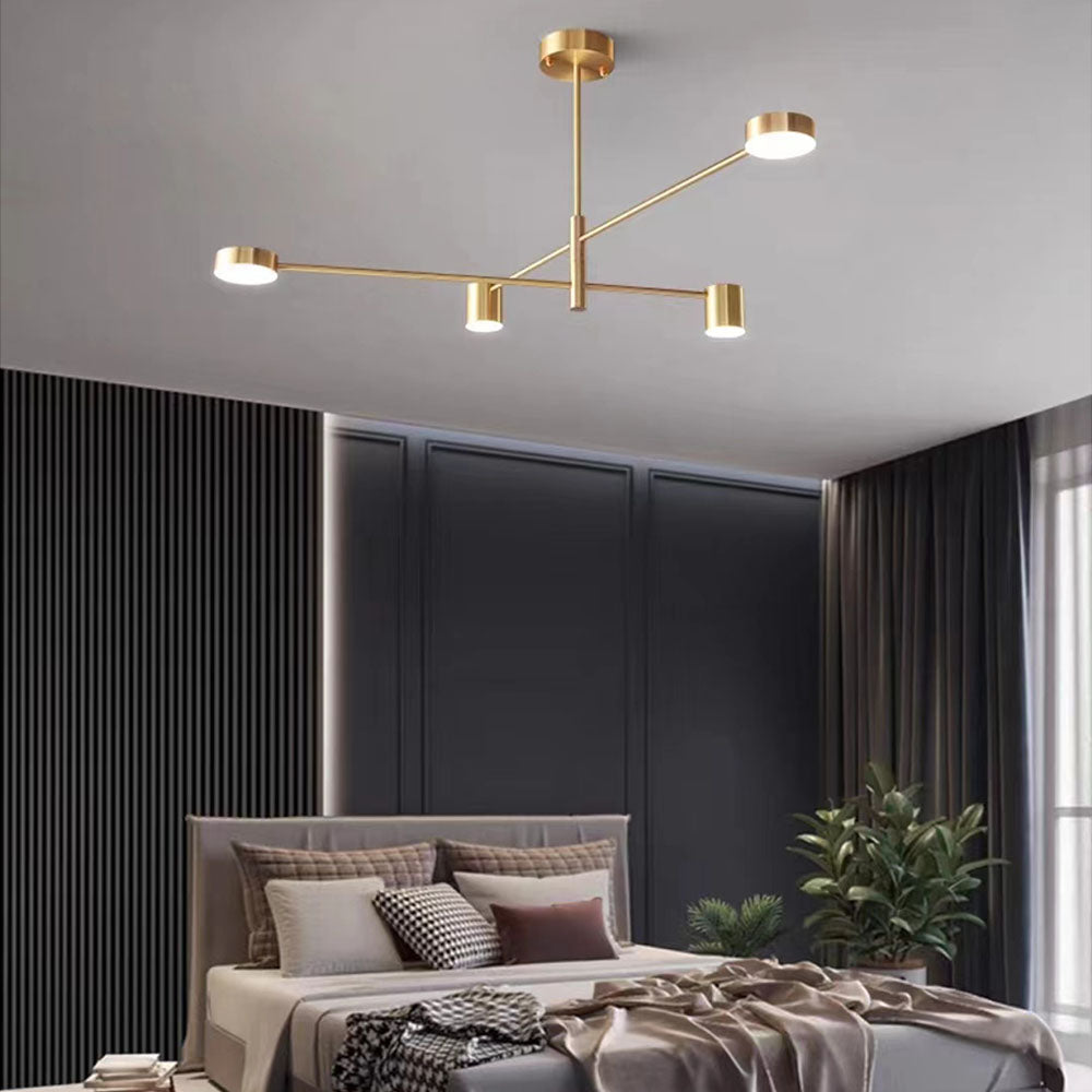Arisha Moderno Industria Rama LED Lámpara Colgante Negro/Oro Dormitorio/ Salón Metal