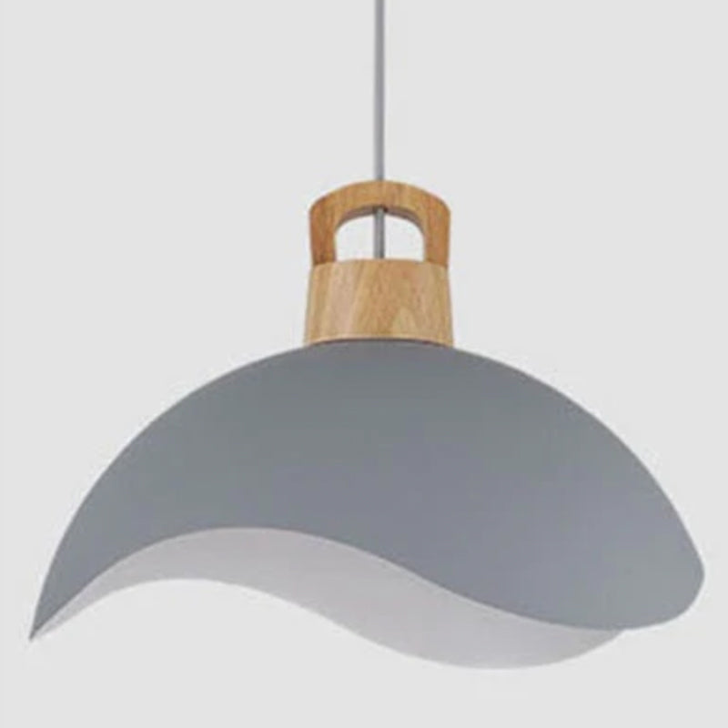 Valentina Decorativa Metal Minimalista Lámpara Colgante Madera