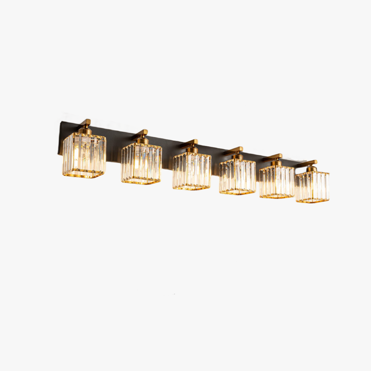 Kristy Vintage LED Metal/Cristal Aplique de Pared Para Espejo Dorado