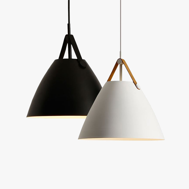 Arisha Moderna Cónico Metal Lámpara Colgante Negra/Blanca/Gris