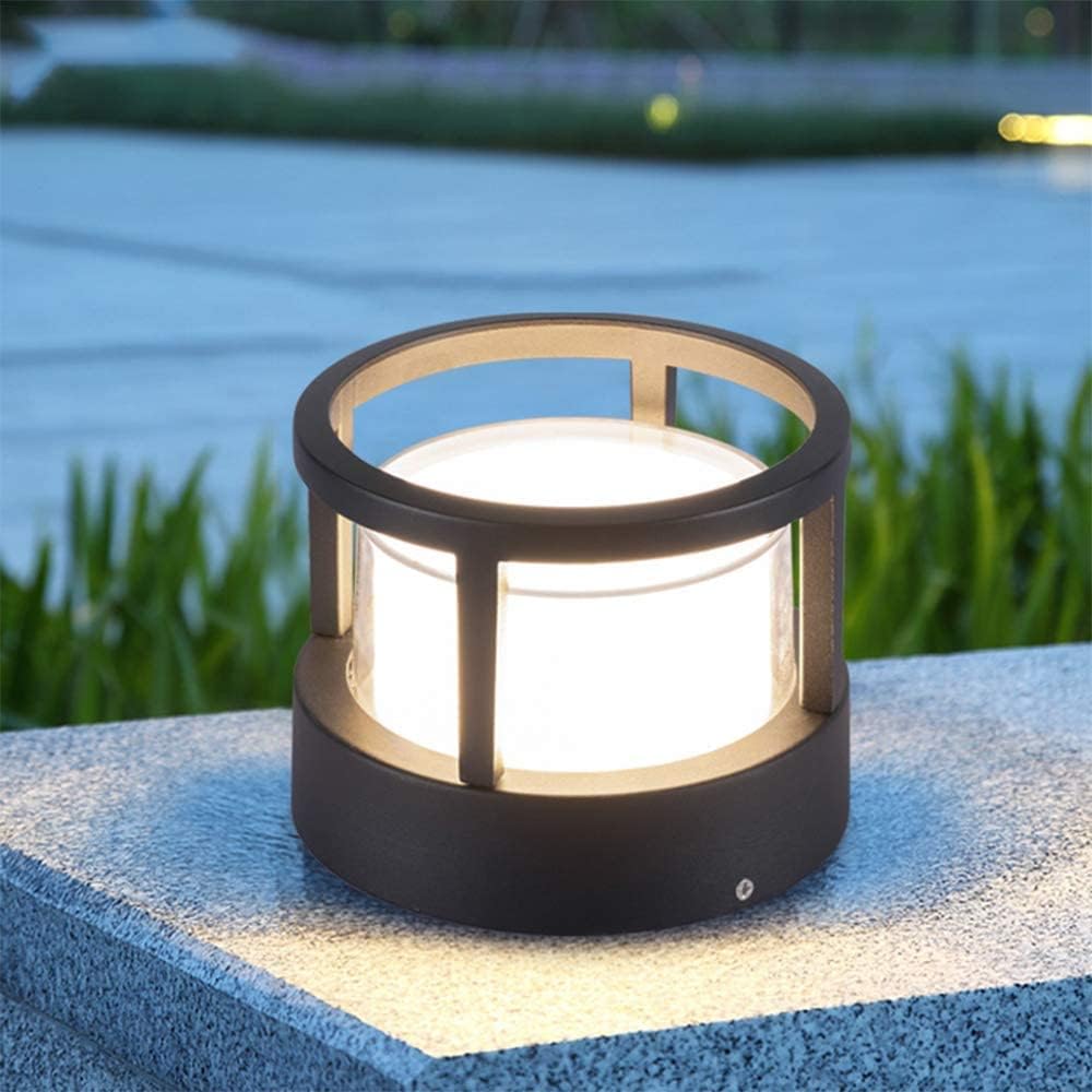 Ray Moderna Lámpara Exterior Cilíndrica Metal Acrílico Patio