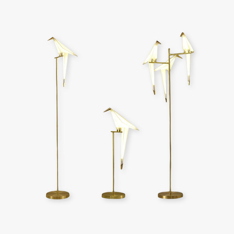 Clifford Moderna Geométrico Metal/Acrílico LED Lámpara de Pie Blanca