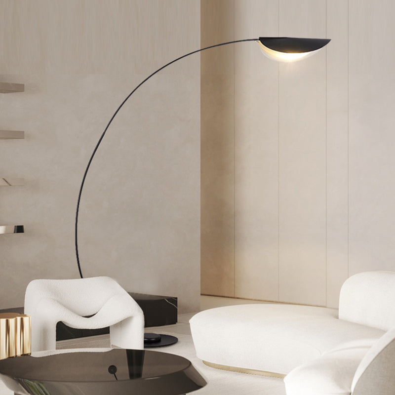 Edge Moderna Geométrica Metal LED Lámpara de Pie Negra
