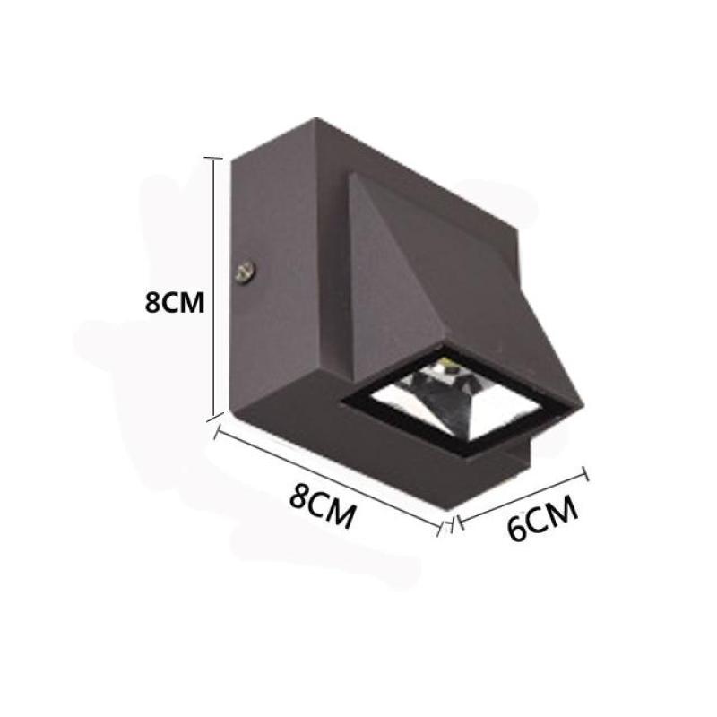Orr Moderno Simple Aluminio Aplique de Pared LED Negro/Gris
