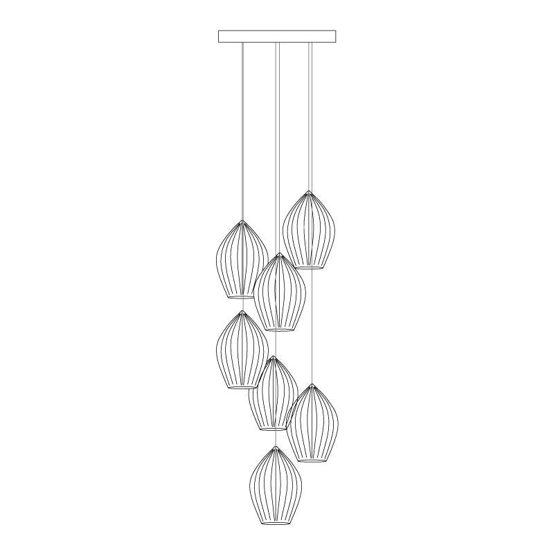 Ceramic Ribbed Pendant Light - Letslighting