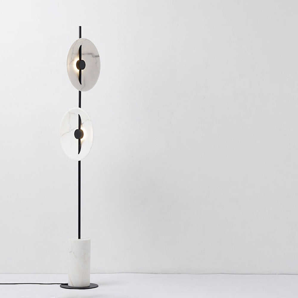 Mira Moderna Diseño Metal Lámpara de Pie Blanca