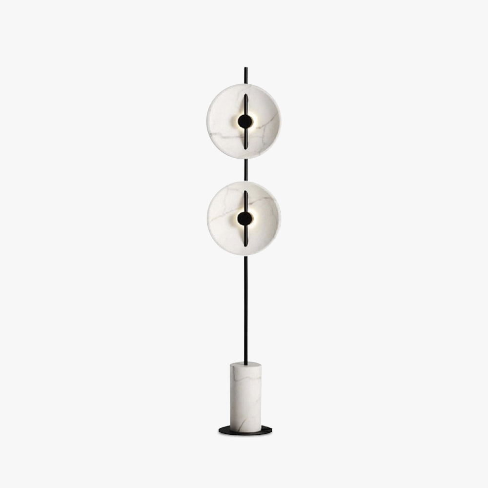 Mira Moderna Diseño Metal Lámpara de Pie Blanca