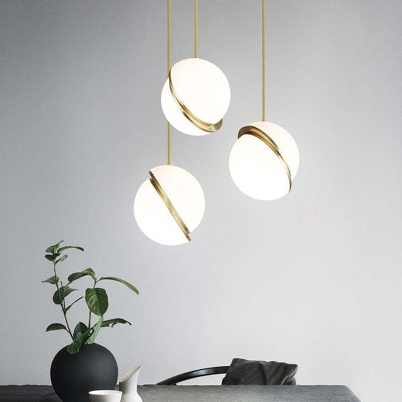 Arisha Moderna Bola LED Metal/Acrylic Lámpara Colgante Blanca