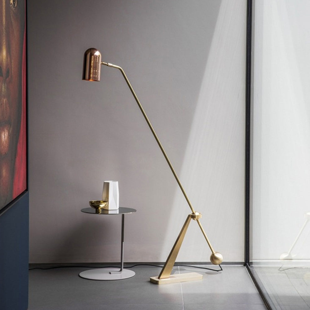 Mira Moderna Minimalista Lineal Metal Lámpara de Pie Dorada