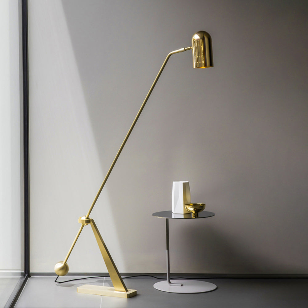 Mira Moderna Minimalista Lineal Metal Lámpara de Pie Dorada