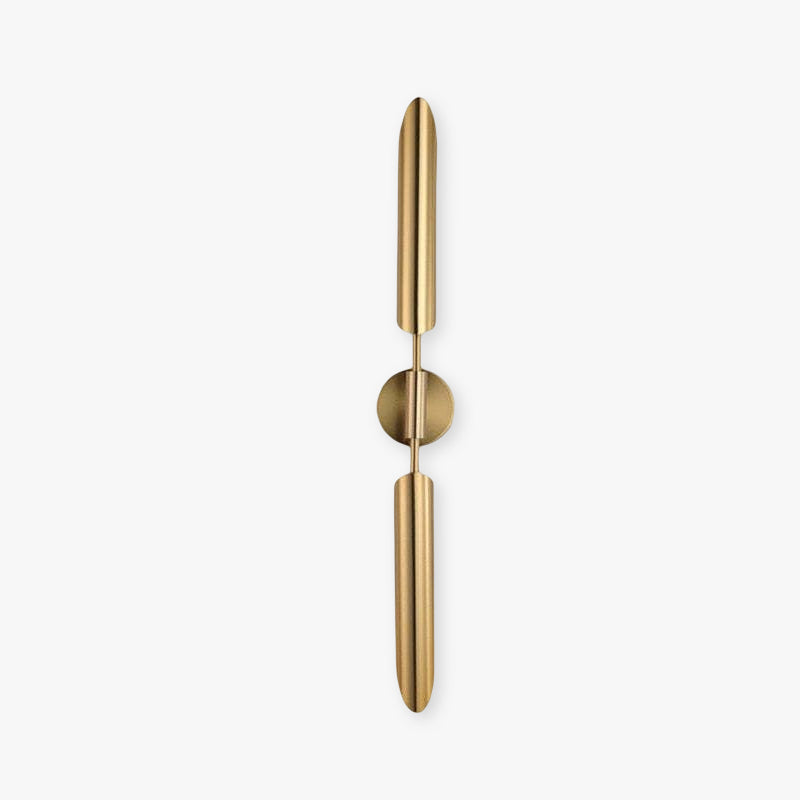 Arisha Posmoderno Doble Foco Metal Aplique de Pared Dorado