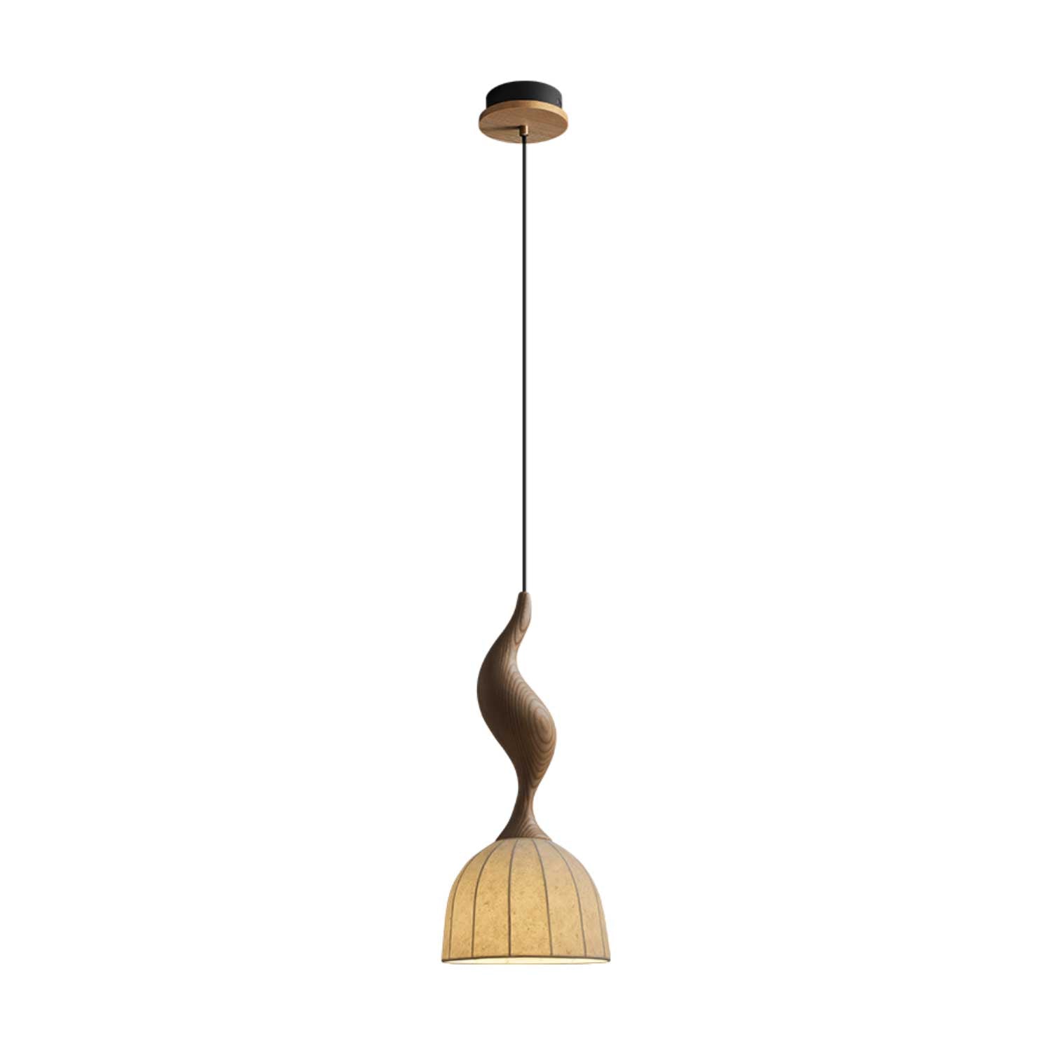Colire Creativity Twisted Metal Wood Pendant Light - Letslighting