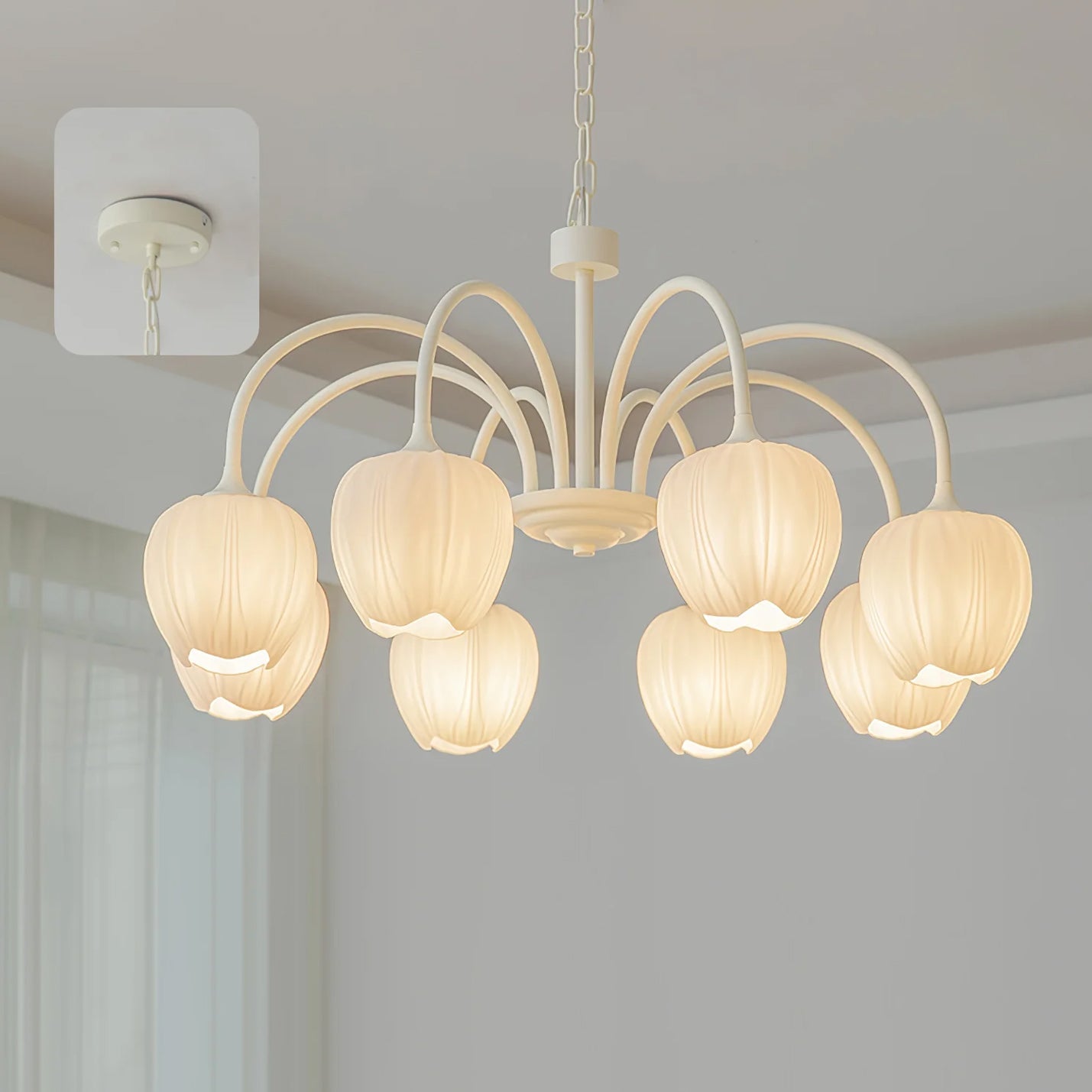 Tulip Matcha Chandelier - Letslighting
