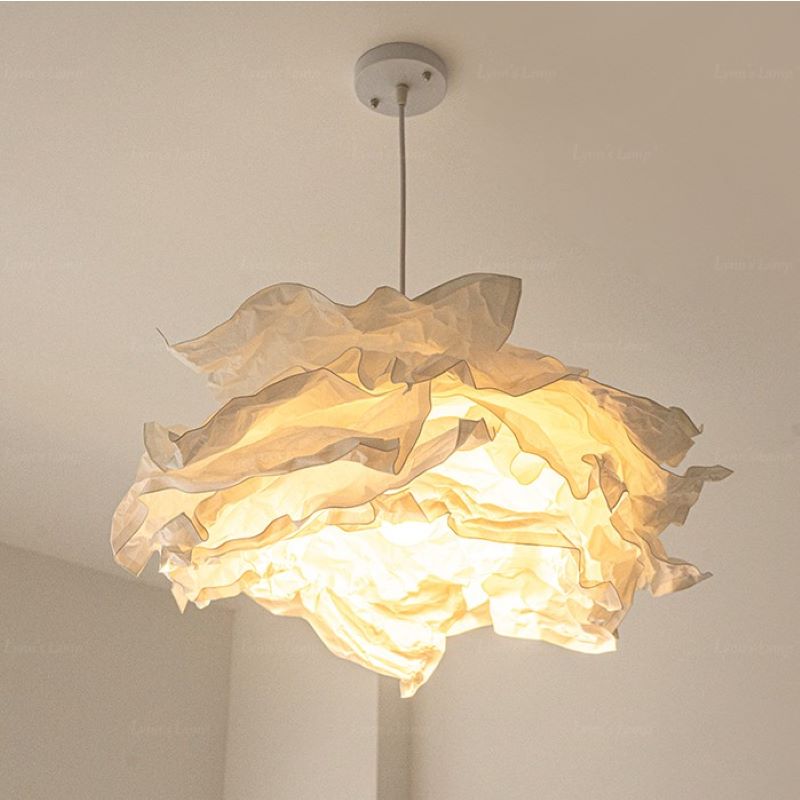 Ritta Wabi-sabi Nube Metal Papel LED Lámpara Colgante Estudio Dormitorio