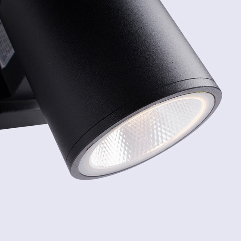 Auer Moderno Doble Foco Metal/Vidrio Aplique de Pared Negro