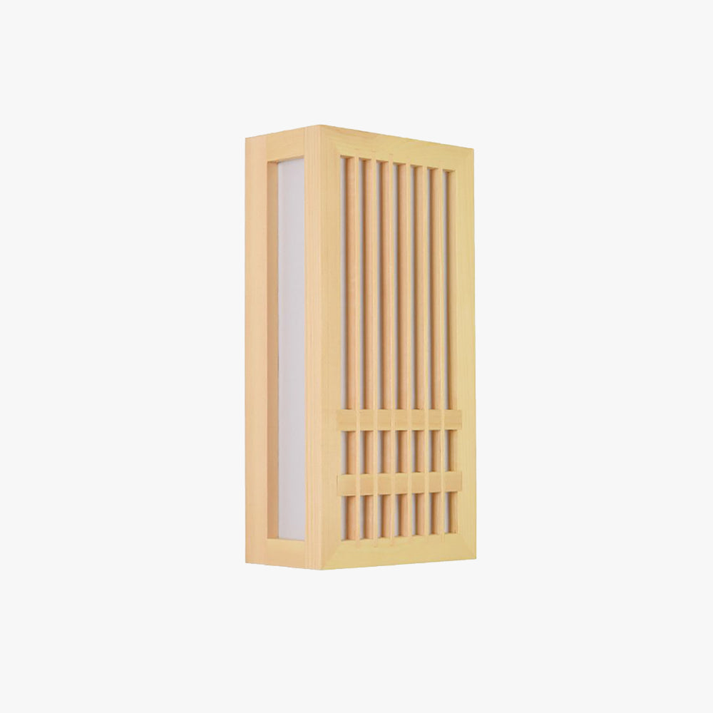 Muto Madera LED Aplique de Pared Rectángulo Amarillo