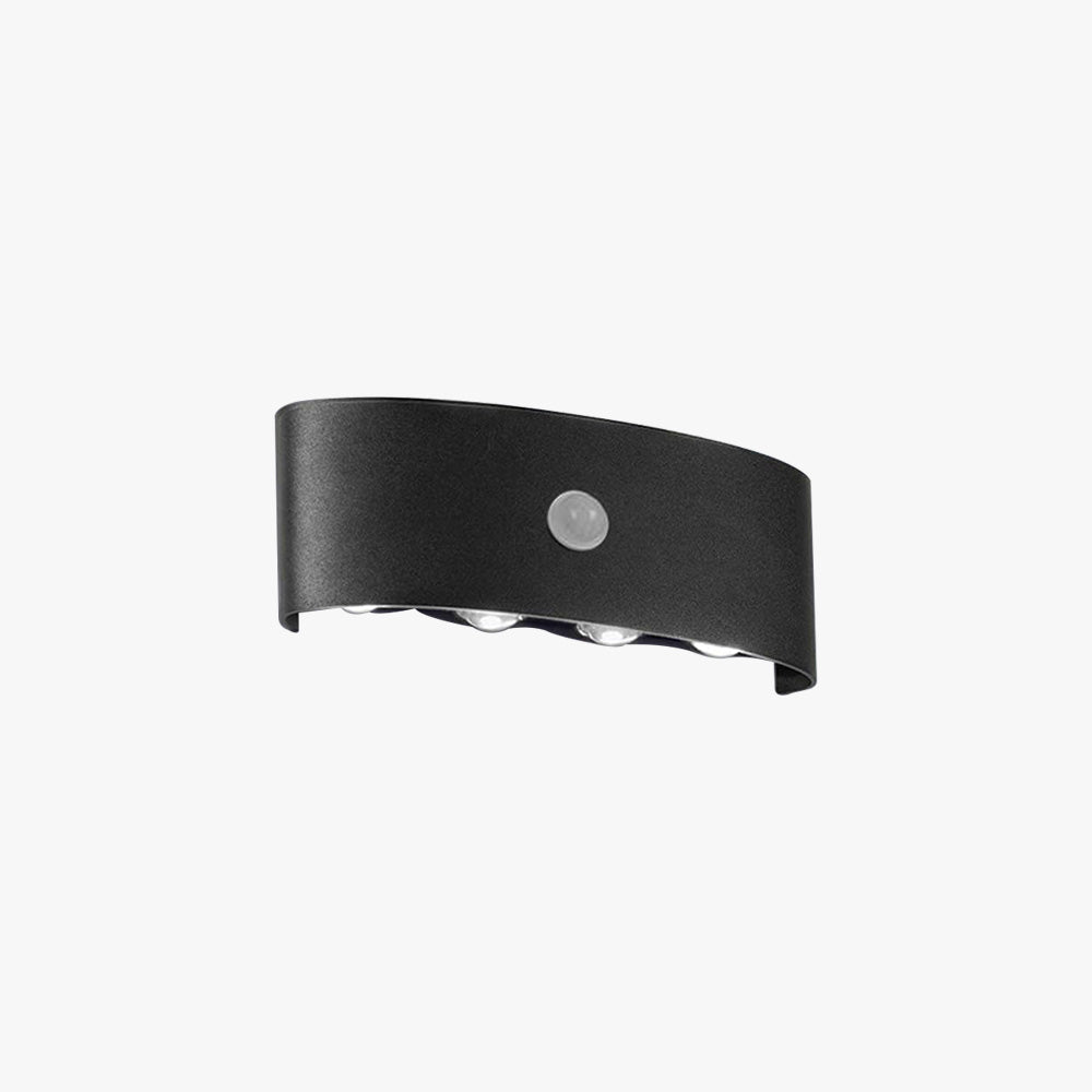 Orr Moderno Rectangular Metal LED Aplique de Pared Exterior Negro/Blanco