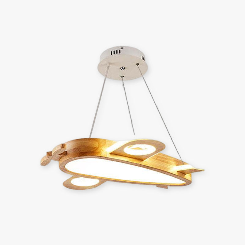 Minori Moderna Avión LED DIY Lámpara Colgante Madera