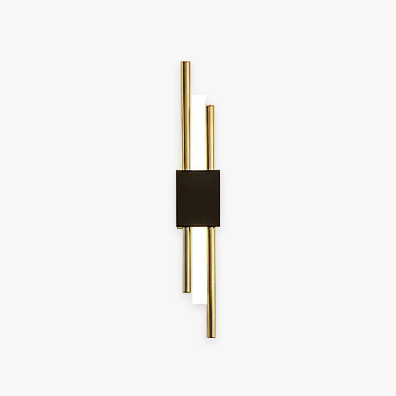 Alana Minimalita Lineal Metal LED Aplique de Pared Negro/Dorado