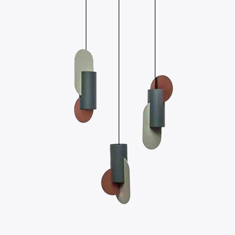 Valentina Minimalista Irregular Metal Lámpara Colgante Verde