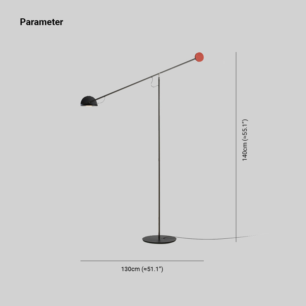 Mira Moderna Minimalista Metal Lámpara de Pie Negra
