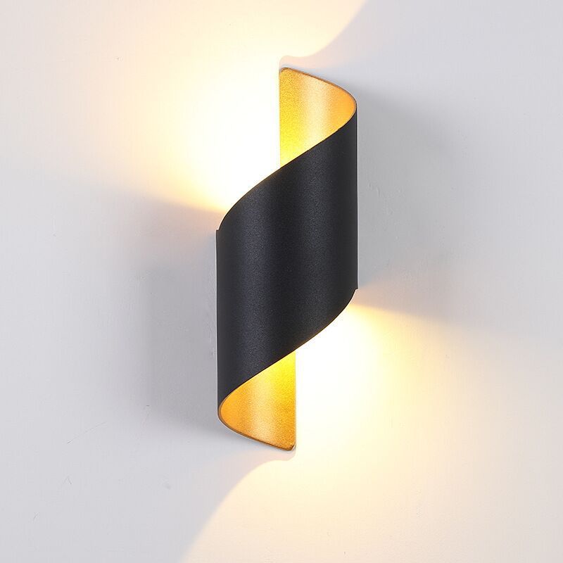 Ray Moderno Diseño Metal/Acrílico LED Aplique de Pared Blanco/Negro/Dorado