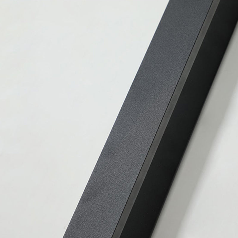 Edge Minimalista Lineal Metal Acrílico Aplique de Pared Exterior Negro