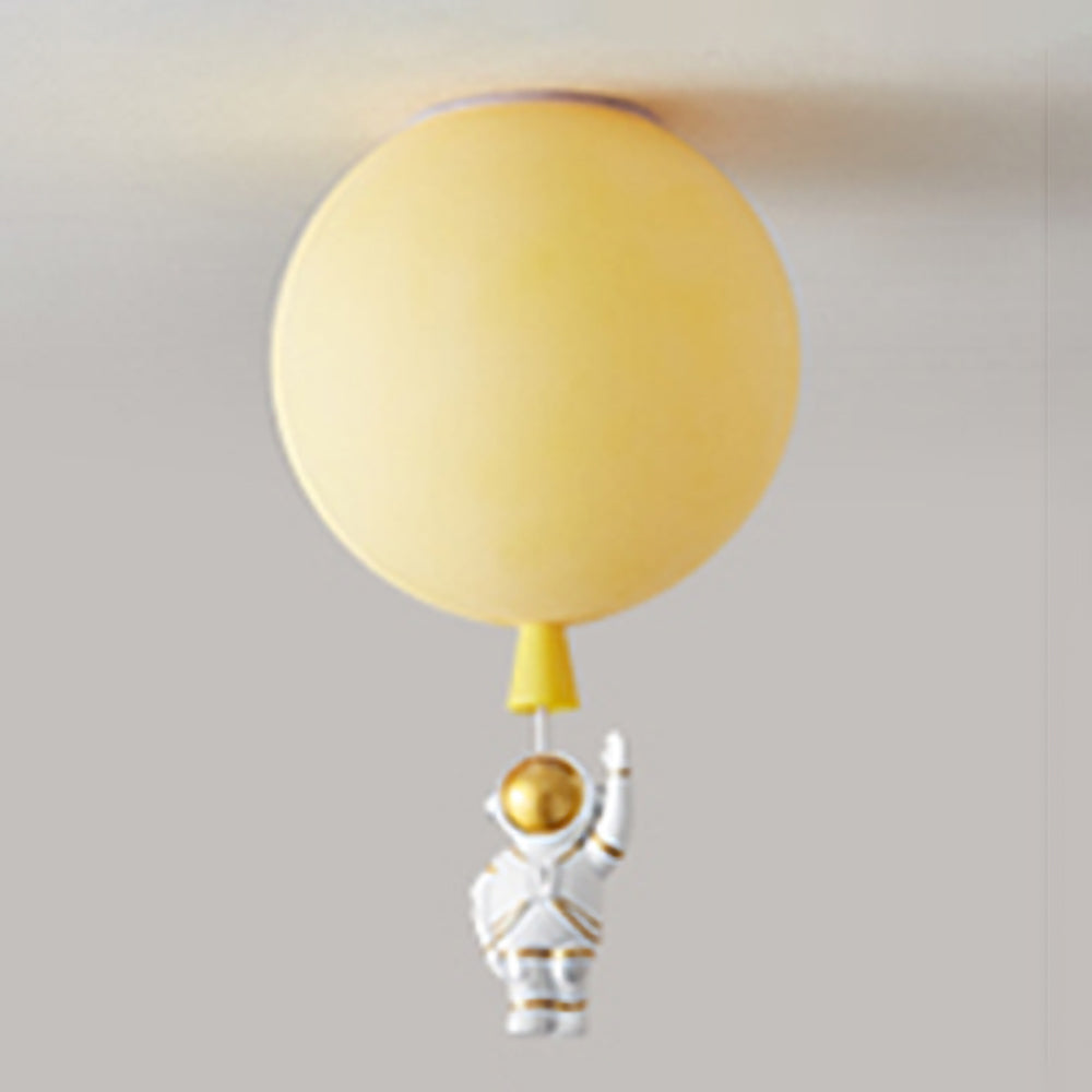 Aria Moderna Globo Acrílico LED Lámpara de Techo Blanca/Azul