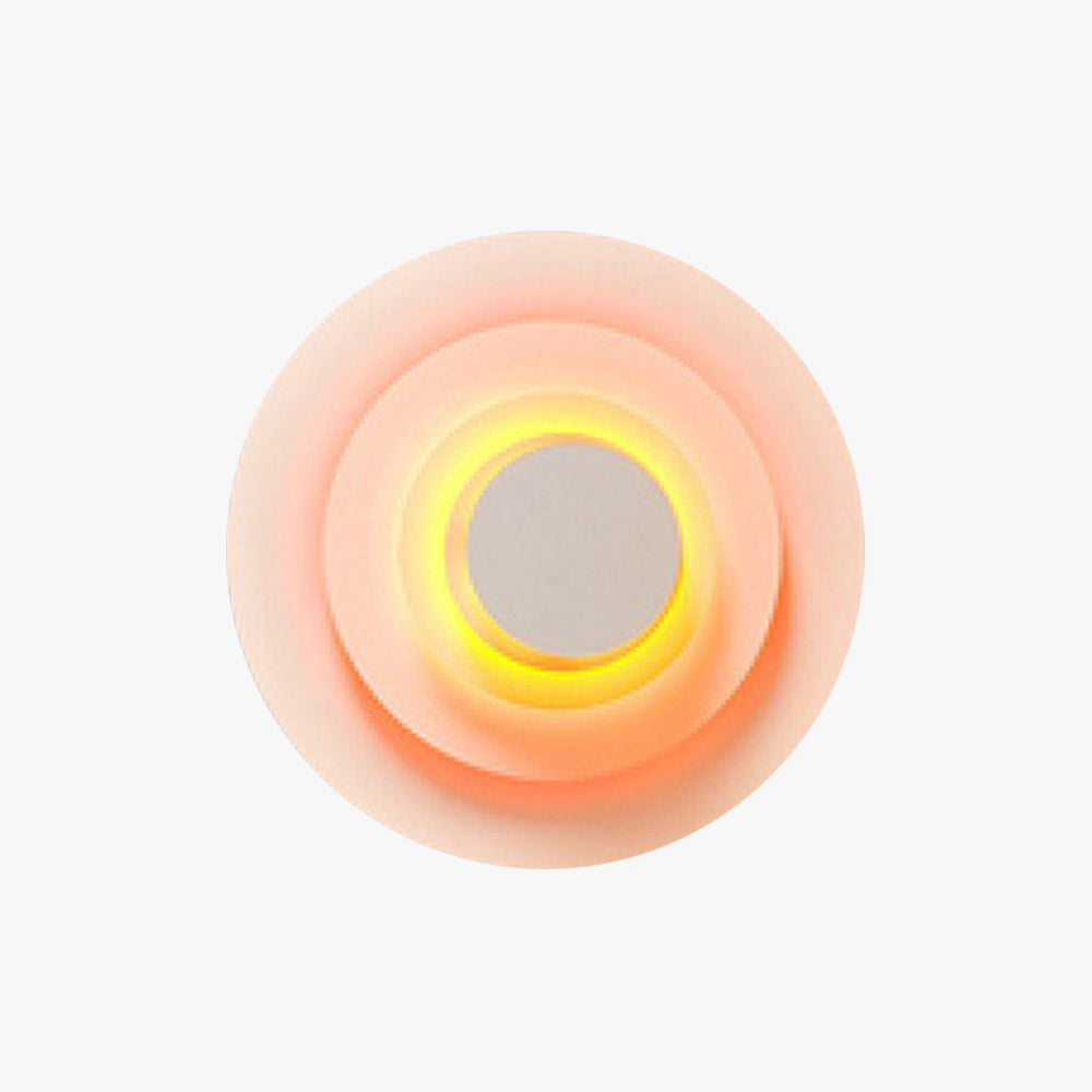 Valentina Decorativo Redondo Metal LED Aplique de Pared Rosa/Azul/Amarillo