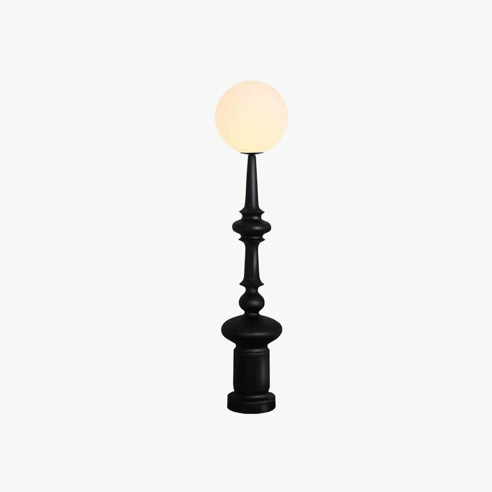 Mira Moderna Minimalista Resinal/Vidrio Lámpara de Pie Negra