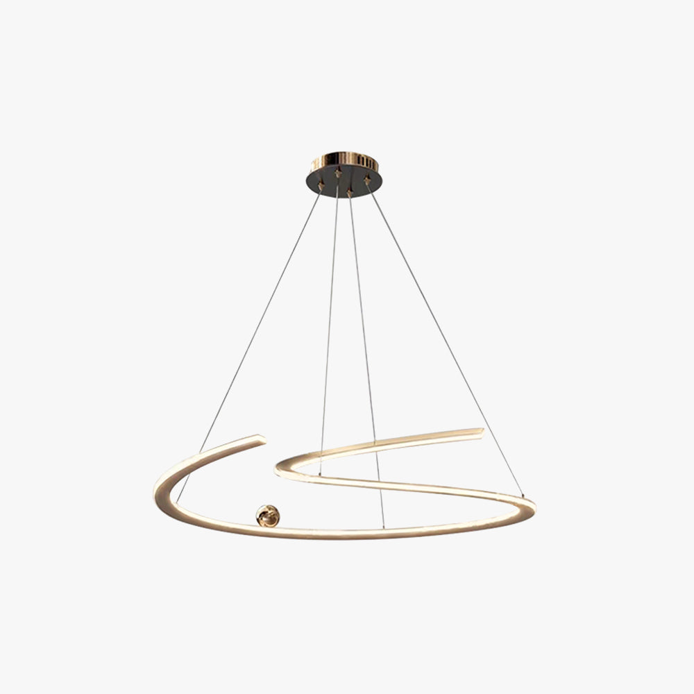 Arisha Moderna Minimalista Diseño Metal Lámpara Colgante Dorada