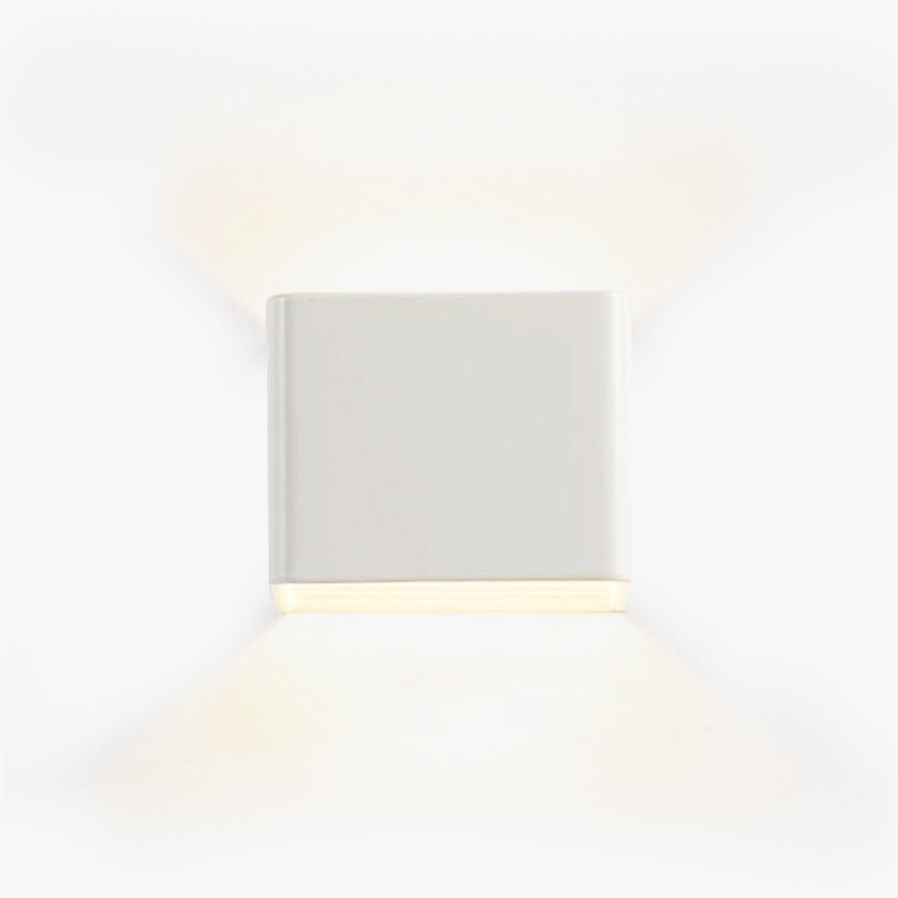 Ray Moderna Cuadrado Metal Aplique de Pared Negra/Blanca/Amarilla
