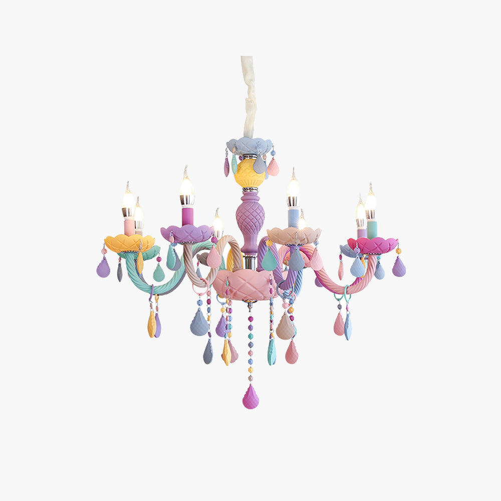 Valentina Infantil Multiple Metal Lámpara Colgante 8 Luces Colores